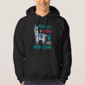 100 Days Of School No Probllama Llama 1st Grade Te Hoodie (Vorderseite)