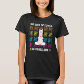 100 Days of School No Probllama Llama Cute 100th D T-Shirt (Vorderseite)