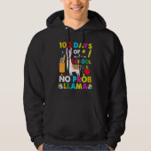 100 Days Of School No Probllama Llama Happy 100th Hoodie (Vorderseite)
