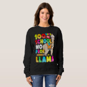 100 Days Of School No Probllama Llama Happy 100th  Sweatshirt (Vorne ganz)