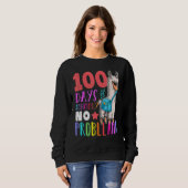 100 Days Of School No Probllama Llama Happy 100th Sweatshirt (Vorne ganz)