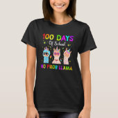 100 Days Of School No Probllama Llama Happy 100th T-Shirt (Vorderseite)