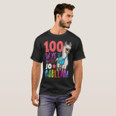 100 Days Of School No Probllama Llama Happy 100th  T-Shirt (Vorne ganz)