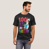 100 Days Of School No Probllama Llama Happy 100th T-Shirt (Vorne ganz)