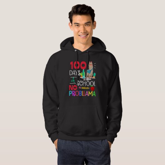 100 Days Of School No Probllama Llama Shirt Llama  (Vorne ganz)