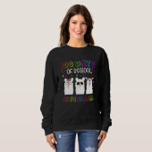 100 Days Of School No Probllama Llama Teachers Stu Sweatshirt (Vorne ganz)