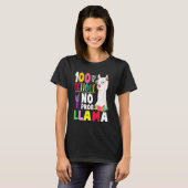 100 Days of School No Probllama Llama Teachers Stu T-Shirt (Vorne ganz)