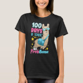 100 Days Of School No Probllama Shirt Teacher Stud (Vorderseite)