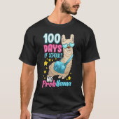 100 Days Of School No Probllama Shirt Teacher Stud (Vorderseite)