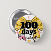 100 Days of School Pencil Bow Button (Vorne & Hinten)