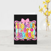 100 Days Of School Preppy 100th Day Of School Teac Karte (Gelbe Blume)