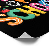 100 Days Of School Preppy Coquette Bow 100 Day Sma Poster (Ecke)