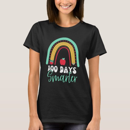100 Days Of School Rainbow 100th Day Of School 100 T-Shirt (Vorderseite)