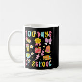 100 Days Of School Rainbow Bow Book Teacher Girl W Kaffeetasse (Links)