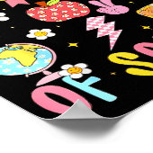 100 Days Of School Rainbow Bow Book Teacher Girl W Poster (Ecke)