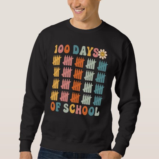 100 Days of School Retro Happy 100th Day Sweatshirt (Vorderseite)