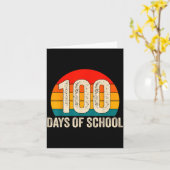 100 Days Of School Retro Teachers Boys 100th Day O Karte (Gelbe Blume)