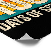 100 Days Of School Retro Teachers Boys 100th Day O Poster (Ecke)