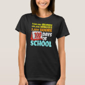 100 Days Of School Seconds Minutes Hours 100th Day T-Shirt (Vorderseite)