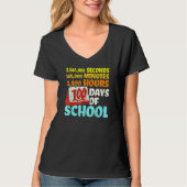 100 Days Of School Seconds Minutes Hours 100th Day T-Shirt (Vorderseite)
