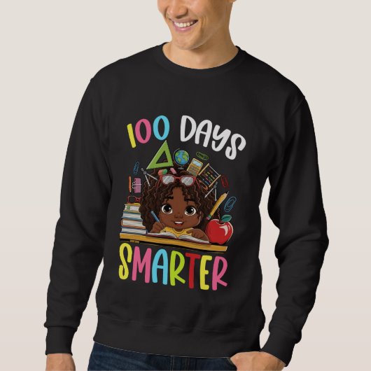 100 Days of School Shirt Afro Girl Kids 100th Day  (Vorderseite)
