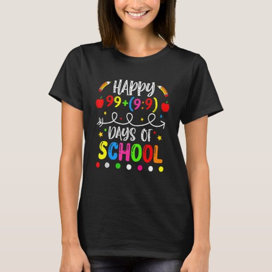 100 Days Of School Shirt Math Equation Teacher Stu (Vorderseite)