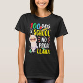 100 Days of School Shirt No Probllama Llama 100th (Vorderseite)
