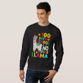 100 Days Of School Shirt No Probllama Llama 100th  (Vorne ganz)