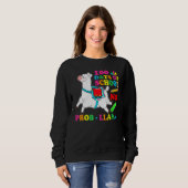 100 Days Of School Shirt No Probllama Llama 100th  (Vorne ganz)