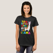 100 Days of School Shirt No Probllama Llama 100th (Vorne ganz)