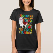 100 Days of School Shirt No Probllama Llama Plaid (Vorderseite)