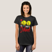 100 Days Of School Softball Teacher Kids 100th Day T-Shirt (Vorne ganz)