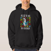 100 Days Of School Spanish Llama Feliz 100 Dias De Hoodie (Vorderseite)