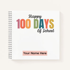 100 Days Of School Spiral Notebook Notizblock