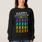 100 Days Of School Student Teacher Sweatshirt (Vorderseite)