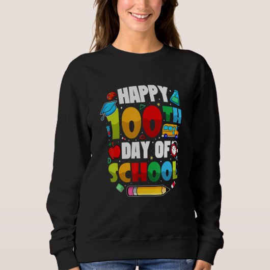 100 Days Of School Students Teachers 2023 Boys Gir Sweatshirt (Vorderseite)