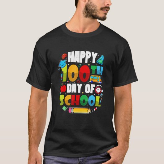 100 Days Of School Students Teachers 2023 Boys Gir T-Shirt (Vorderseite)