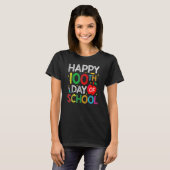 100 Days Of School Teacher And Kids Happy 100th Da T-Shirt (Vorne ganz)
