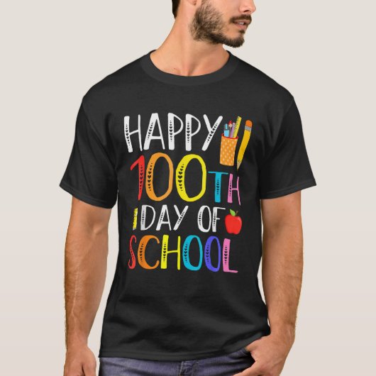 100 Days Of School Teacher And Student T-Shirt (Vorderseite)