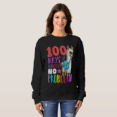 100 Days Of School Teacher No Probllama Llama Cute Sweatshirt (Vorne ganz)
