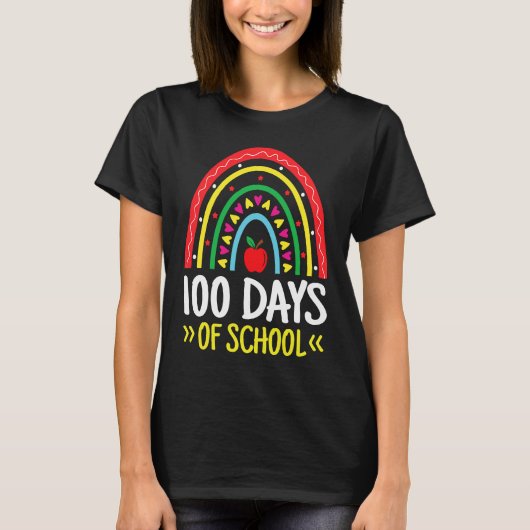 100 Days Of School Teacher Student Kids 100th Day  T-Shirt (Vorderseite)