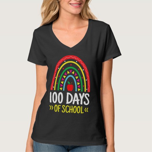 100 Days Of School Teacher Student Kids 100th Day  T-Shirt (Vorderseite)