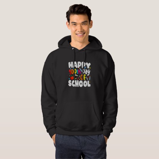 100 Days Of School Teachers Kids Girls Boys Happy Hoodie (Vorne ganz)