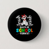 100 Days Of School Today Cute Dog Teacher Student Button (Vorderseite)