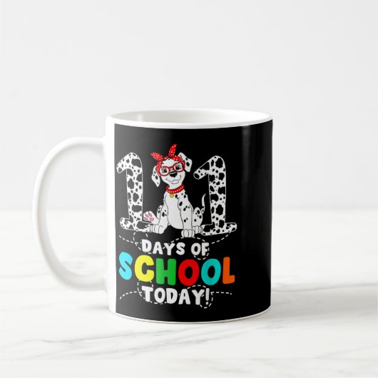 100 Days Of School Today Cute Dog Teacher Student  Kaffeetasse (Links)
