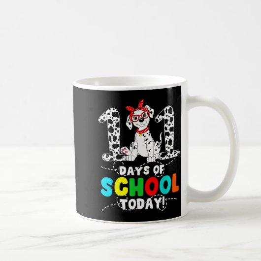 100 Days Of School Today Cute Dog Teacher Student Kaffeetasse (Rechts)