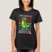 100 Days Of School Trex 100 Days Smarter 100th Day T-Shirt (Vorderseite)