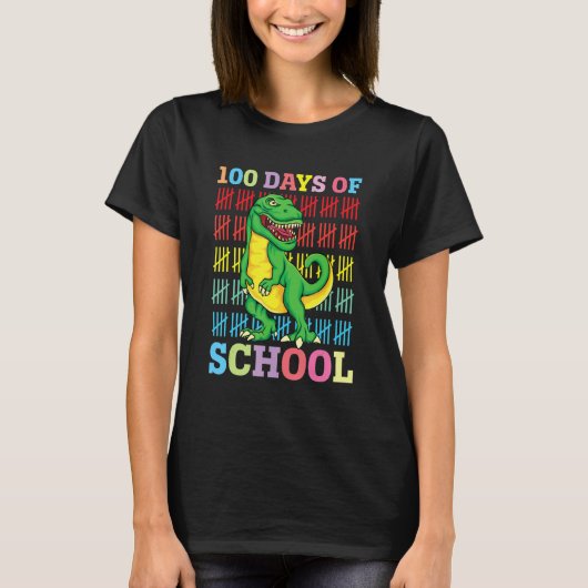 100 Days Of School Trex 100 Days Smarter 100th Day T-Shirt (Vorderseite)