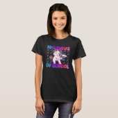 100 Days Of School Unicorn 100 Days Smarter 100th T-Shirt (Vorne ganz)