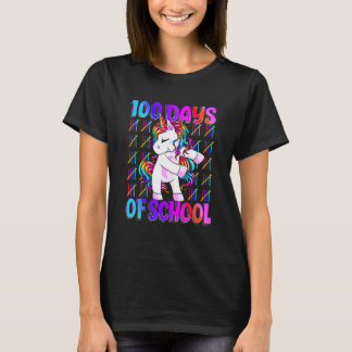 100 Days Of School Unicorn Girls Teacher 100th Day T-Shirt